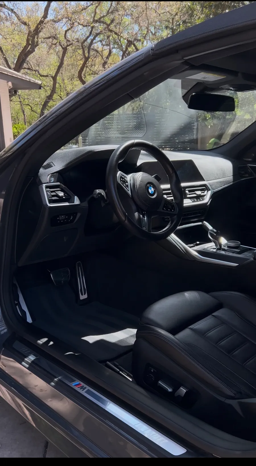 Clean, detailed car interior and dashboard